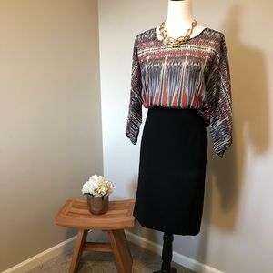 Liz Claiborne 3/4 sleeve sheer blouse